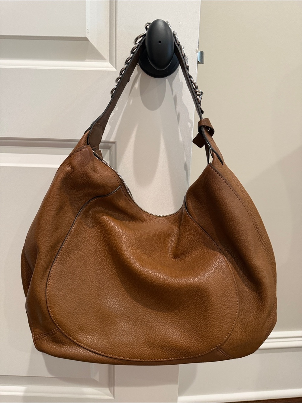 Vince Camuto Brown Leather Hobo Shoulder Bag